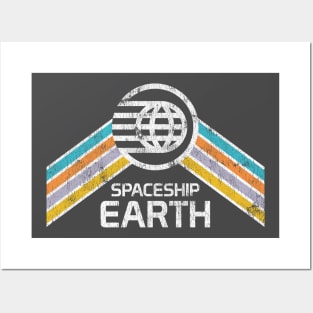 Spaceship Earth Vintage Distressed Design Posters and Art